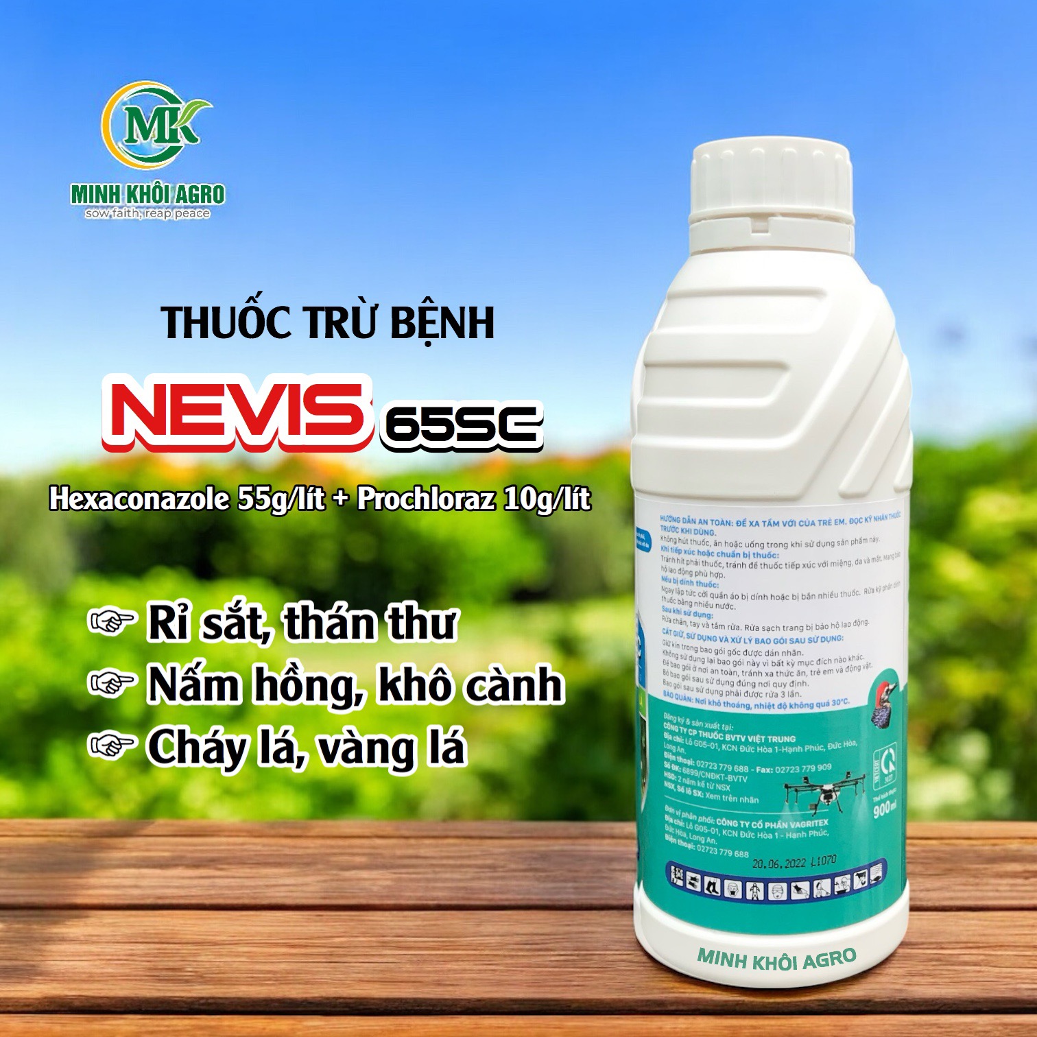 Thuốc trừ bệnh Nevis 65SC - Chai 900ml